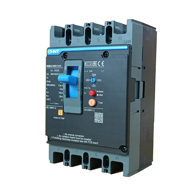 CHINT ELECTRIC THAILAND NXMLE-125S/4300A 4P 63A 500mA RCBO MCCB