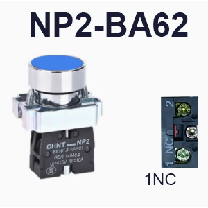 NP2-BA62-Push button-Blue-1NC-CHINT ELECTRIC